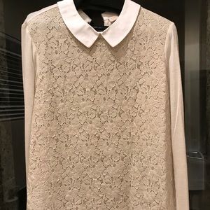 Authentic Tory Burch sweater with lace front